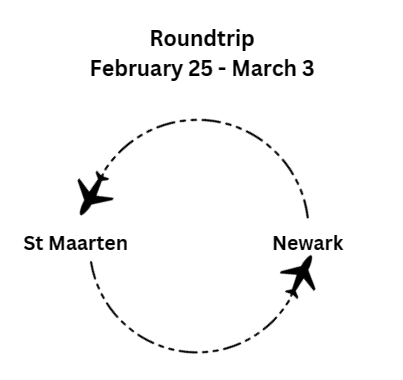 20240225 - Aller-retour SXM-EWR sur La Compagnie 25 février - 03 mars 2024